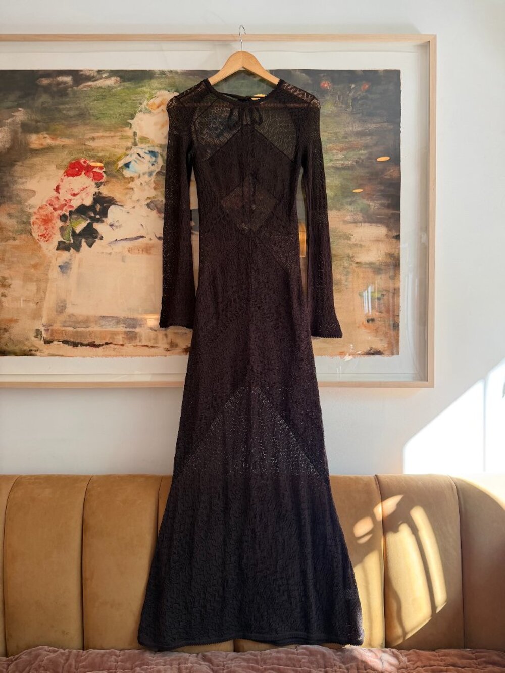 STAUD Vera knitted open-back maxi dress